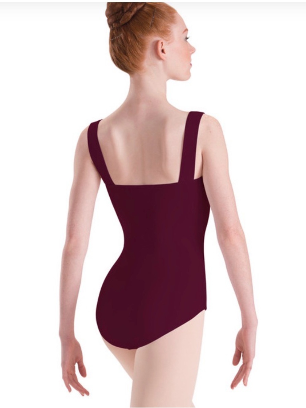 Theatricals Cinched Front Wide Strap Maroon Ballet Leotard - Picture 2 of 8